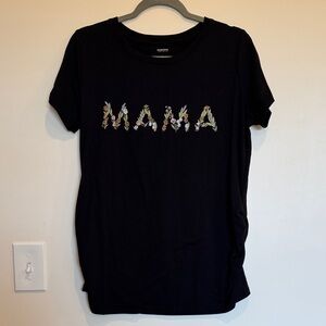 Sonoma Black Maternity T-Shirt Size Large